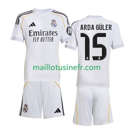 Maillot de Foot Real Madrid Arda Guler 15 Domicile 2025-26 - Enfant Maillot de Foot Real Madrid Arda Guler 15 Domicile 2025-26 - Enfant